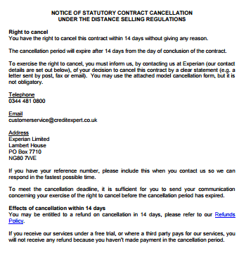 Cancellation Letter 102