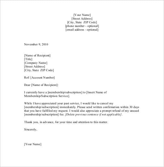 Real Estate Contract Cancellation Letter Database | Letter Template