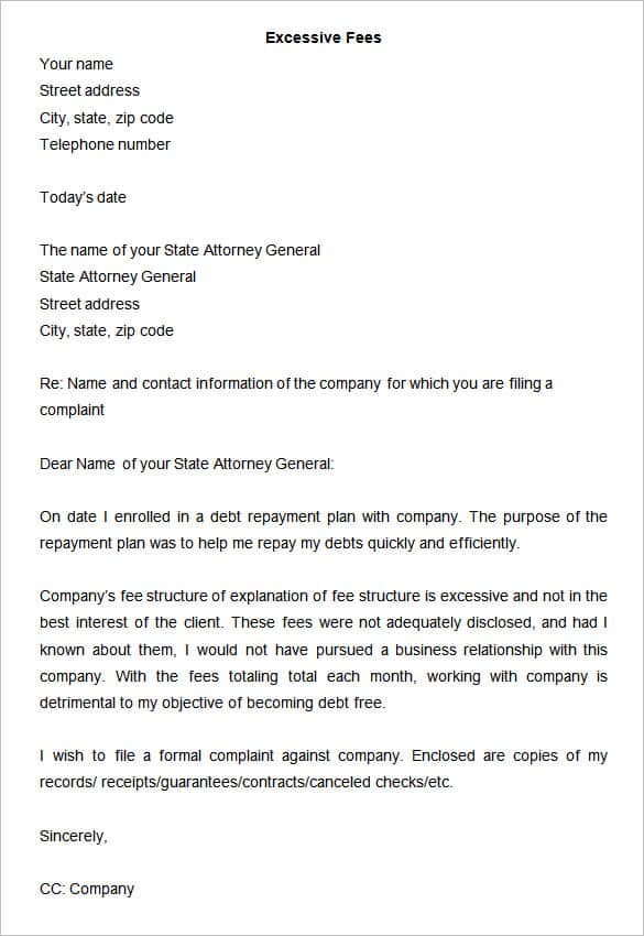 Complaint Letter 70