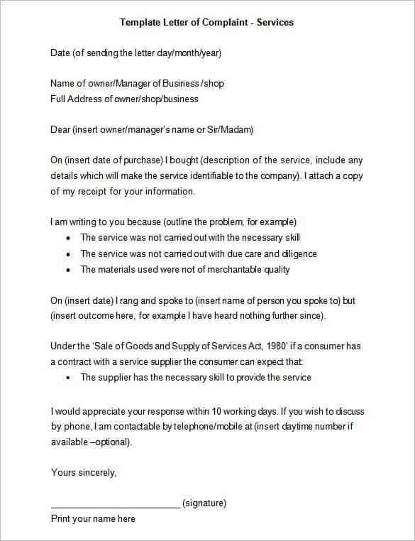 Complaint Letter 90