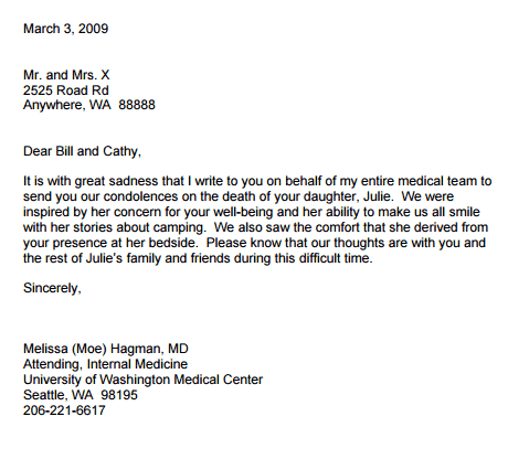 Condolence Letter 70
