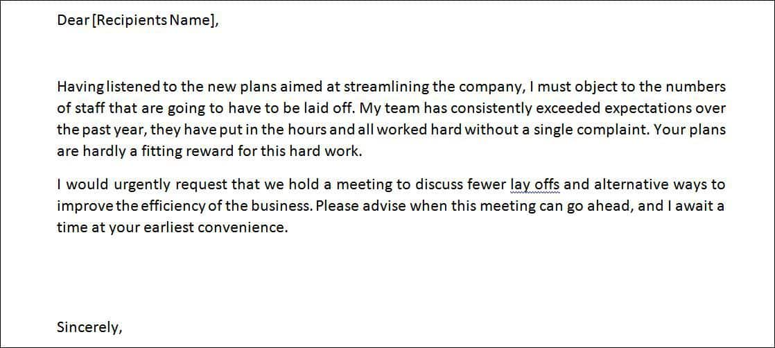 Disagreement Letter 20