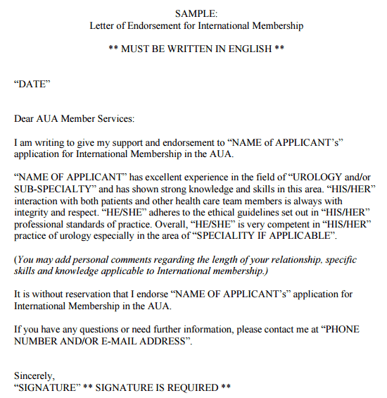 Endorsement Letter 10