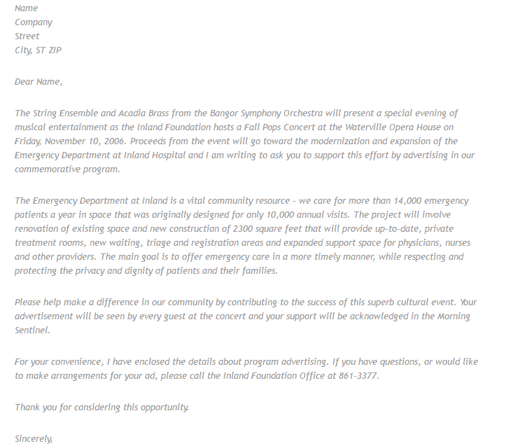Fundraising Letter 104