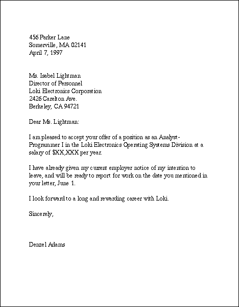 acceptance letter generator