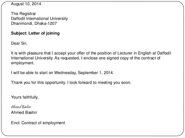 acceptance letter 60