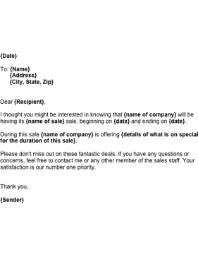 announcement letter 30