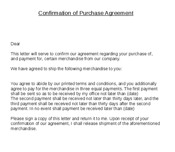 Confirmation Of Ownership Letter