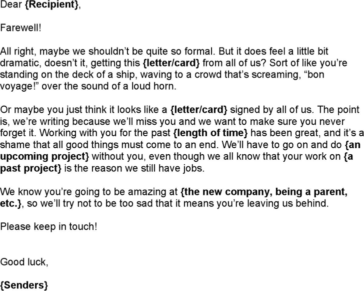 farewell letter 101