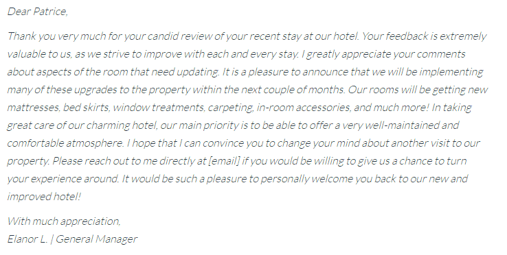 feedback letter 102