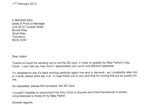 feedback letter 90