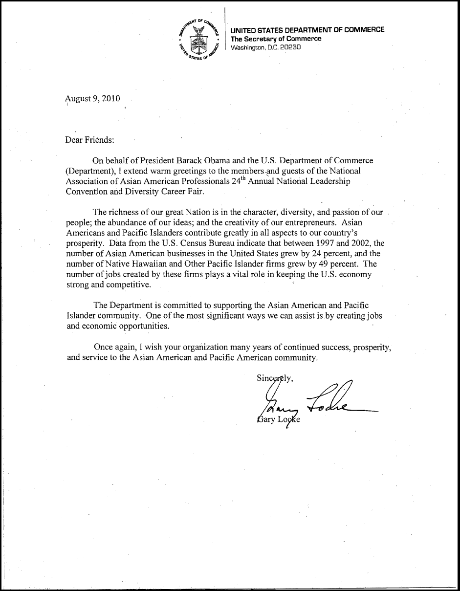 application letter greetings example