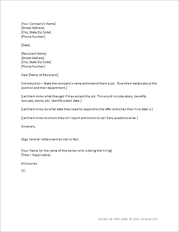 Writing A Job Acceptance Letter from www.sampleletterword.com