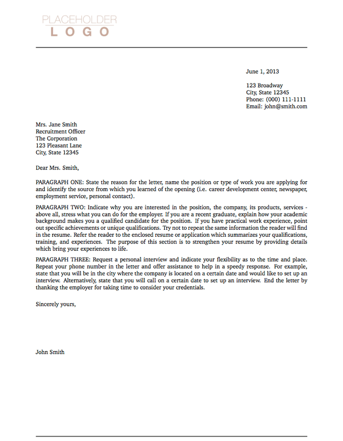 sample cover letter 40