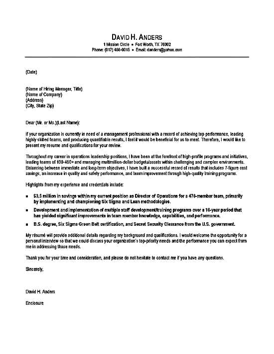 sample cover letter 50