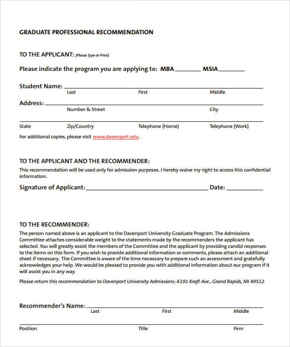Letter Of Recommendation Sample 010