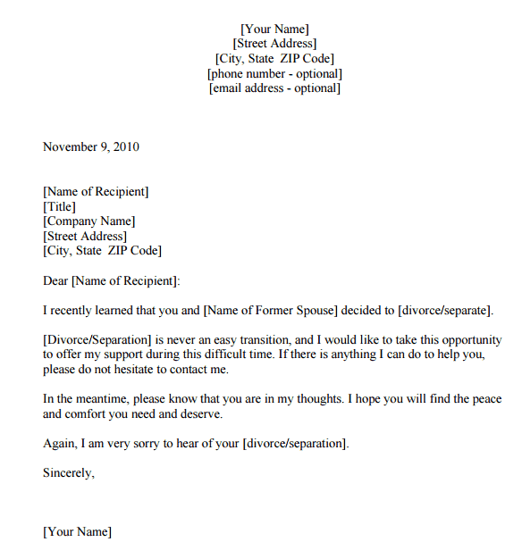 Letter Of Sympathy  006