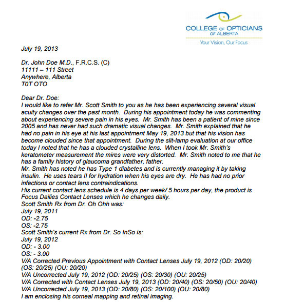 Referral Letter 009
