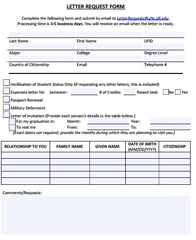 Requisition Letters 001