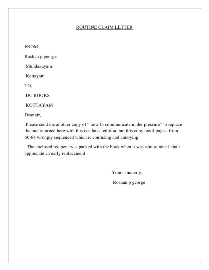 claim letter 2