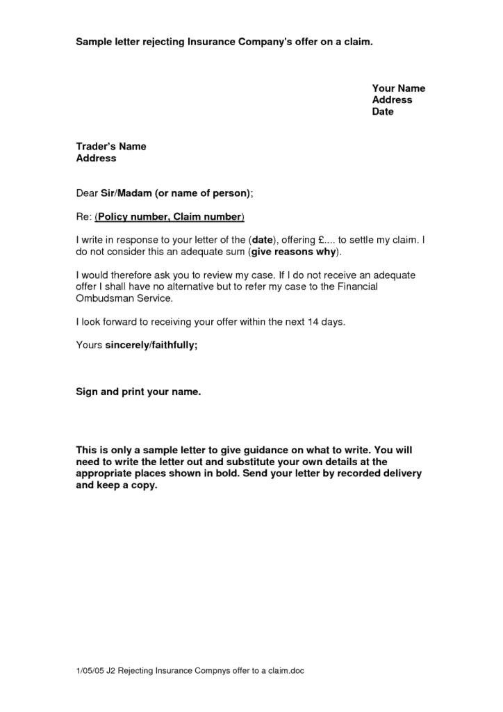 claim letter 3