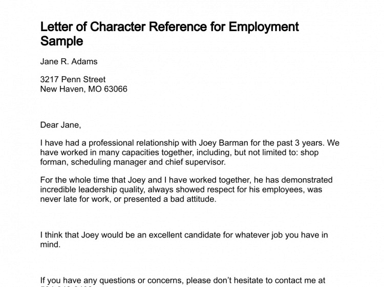 Character Reference Letter For Teacher from www.sampleletterword.com