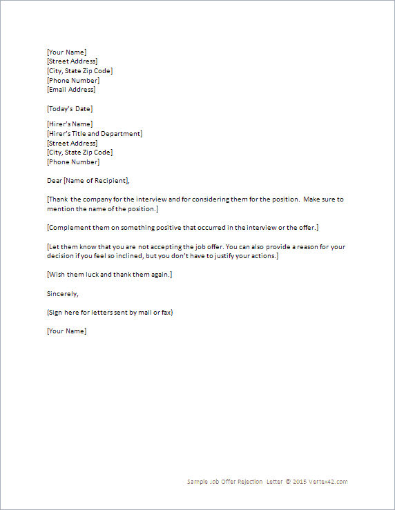 Reject Interview Invitation Letter Sample