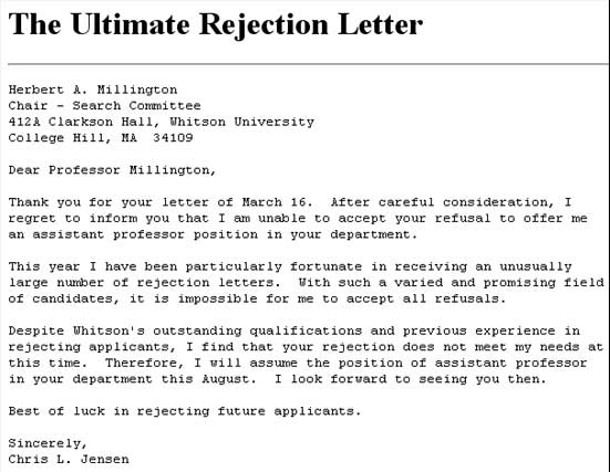 College Rejection Letter Template from www.sampleletterword.com