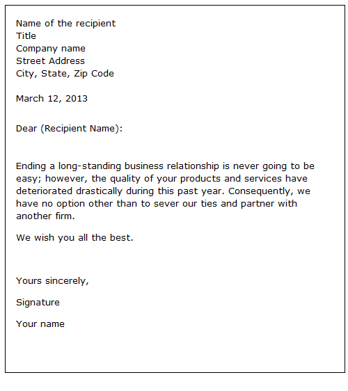 termination letter sample 006