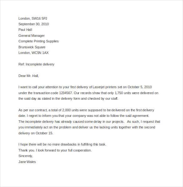 Formal Complaint Letter Sample On Co Worker from www.sampleletterword.com