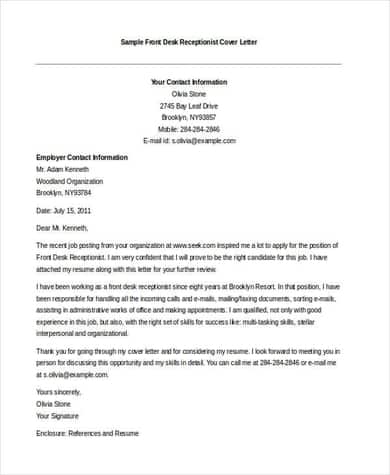 38 Free Sample Cover Letters Writing Letters Formats Examples