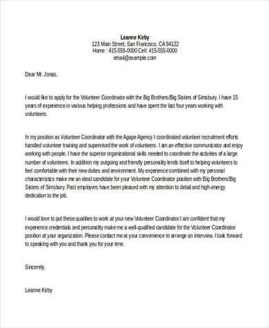 Sample Interest Letter For Volunteering from www.sampleletterword.com